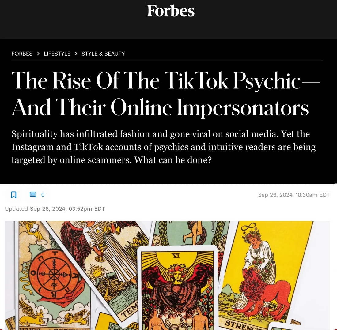 Forbes The Rise of The TikTok Psychic